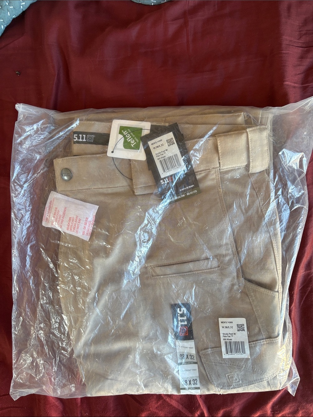 5.11 Tactical Men’s Khaki/Tan Performance Chinos 38x32 new